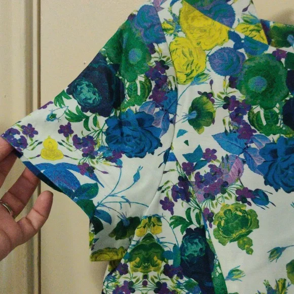 Talbots Petite Spring Fitted Square Neckline Dress Size 8P - Picture 2 of 6